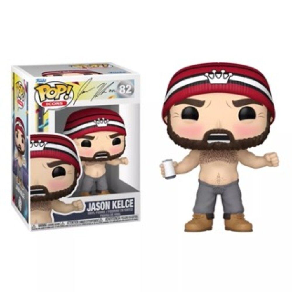 Funko POP Jason Kelce Shirtless with Hard Protector Number 82 New in Box